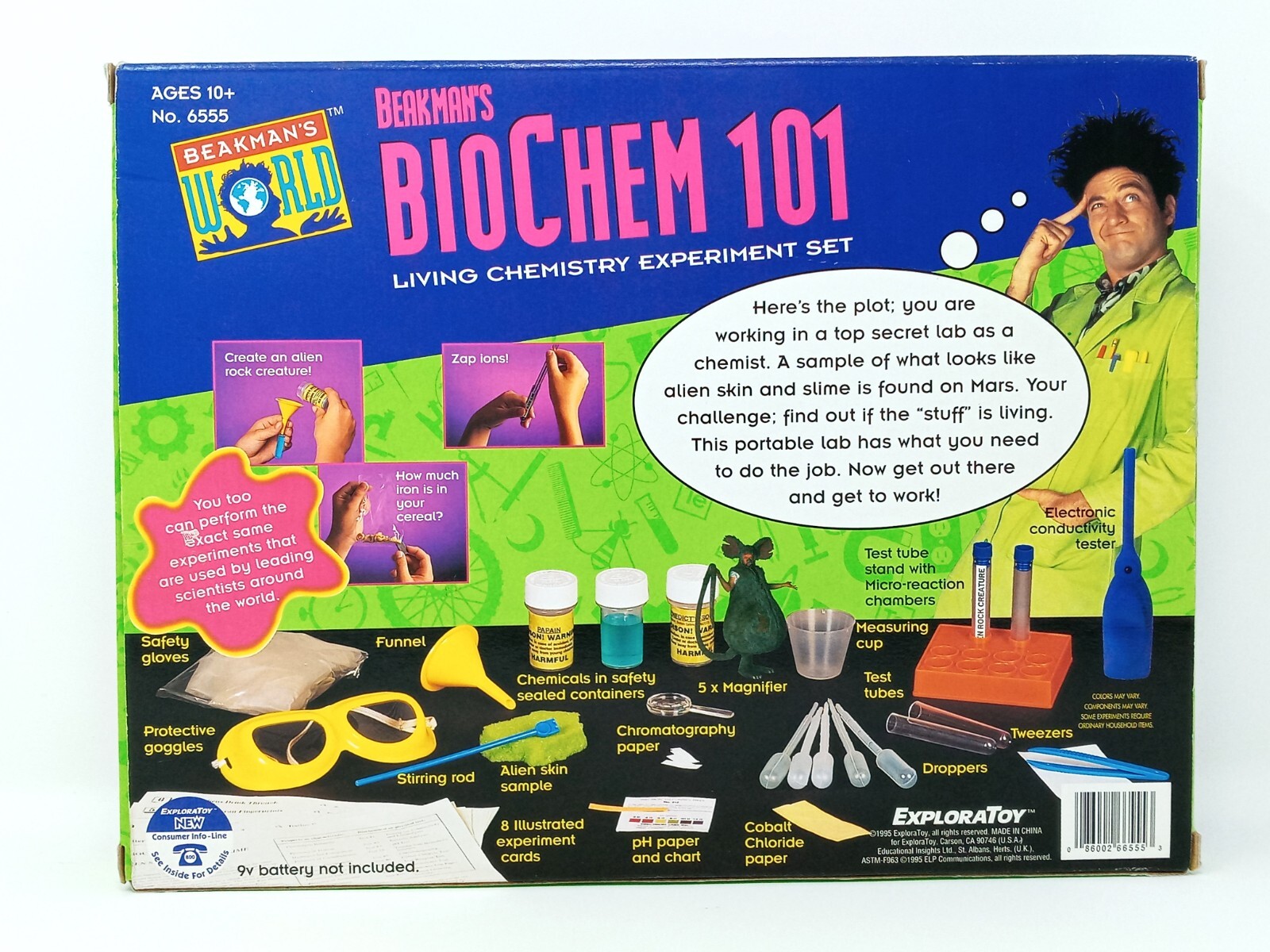 Beakmans World 1995 Biochem 101 Chemistry Experiment Set looks unused exploratoy