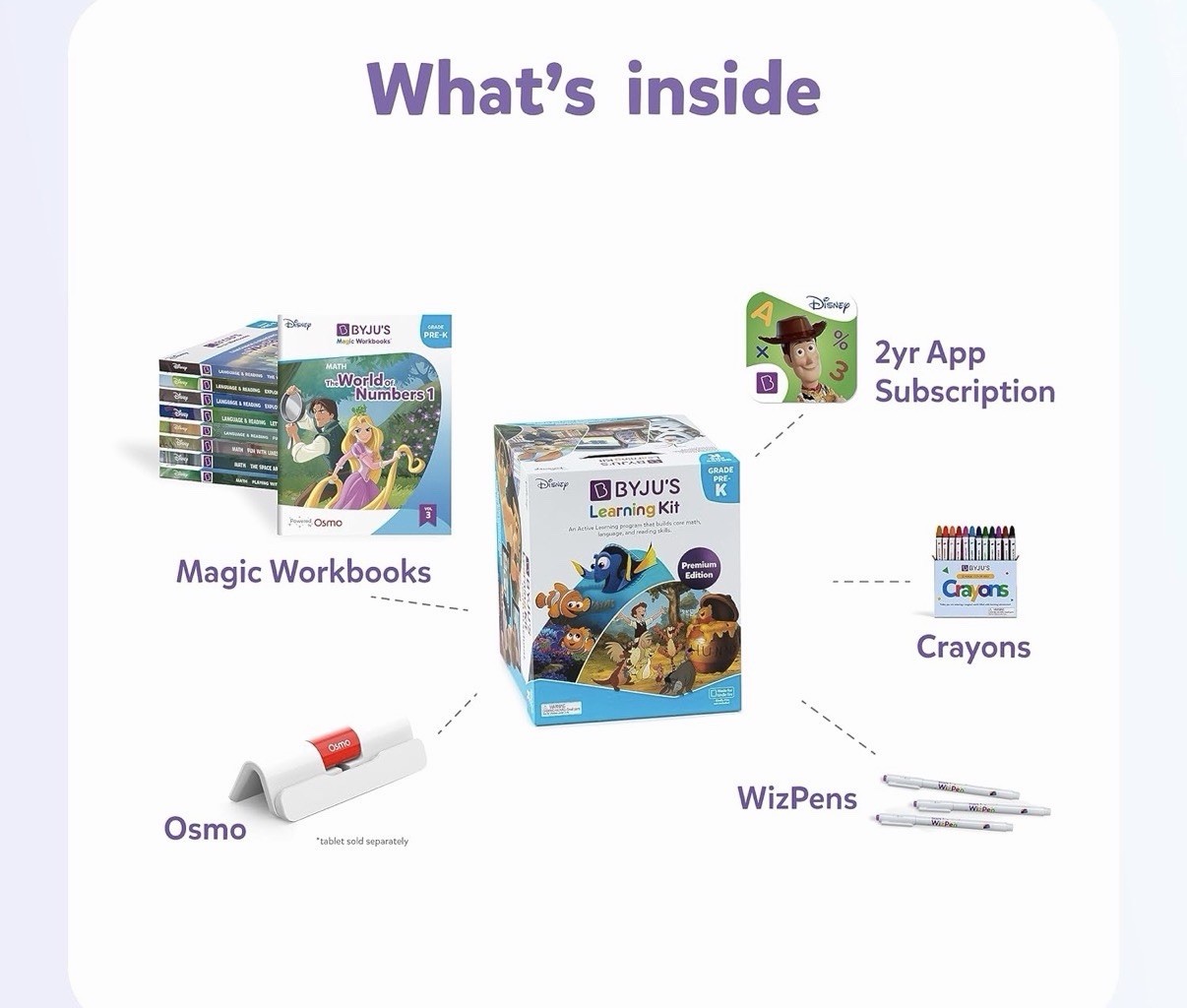 Learning Kit: Disney, Pre-K Premium Edition (App + 9 Workbooks) – Preschool