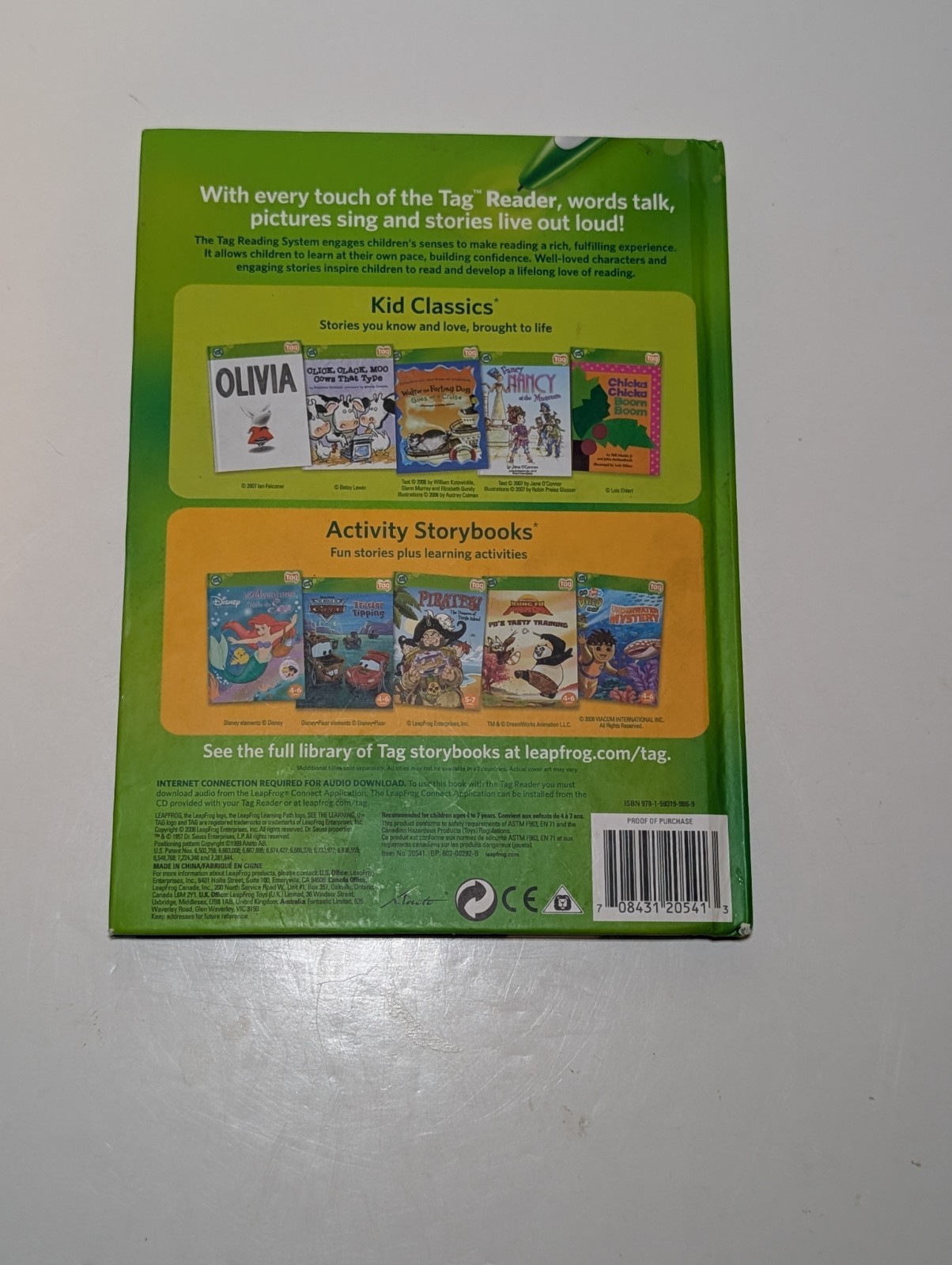Leap Frog LeapReader TAG Book Dr Seuss Cat In The Hat Developmental Interactive