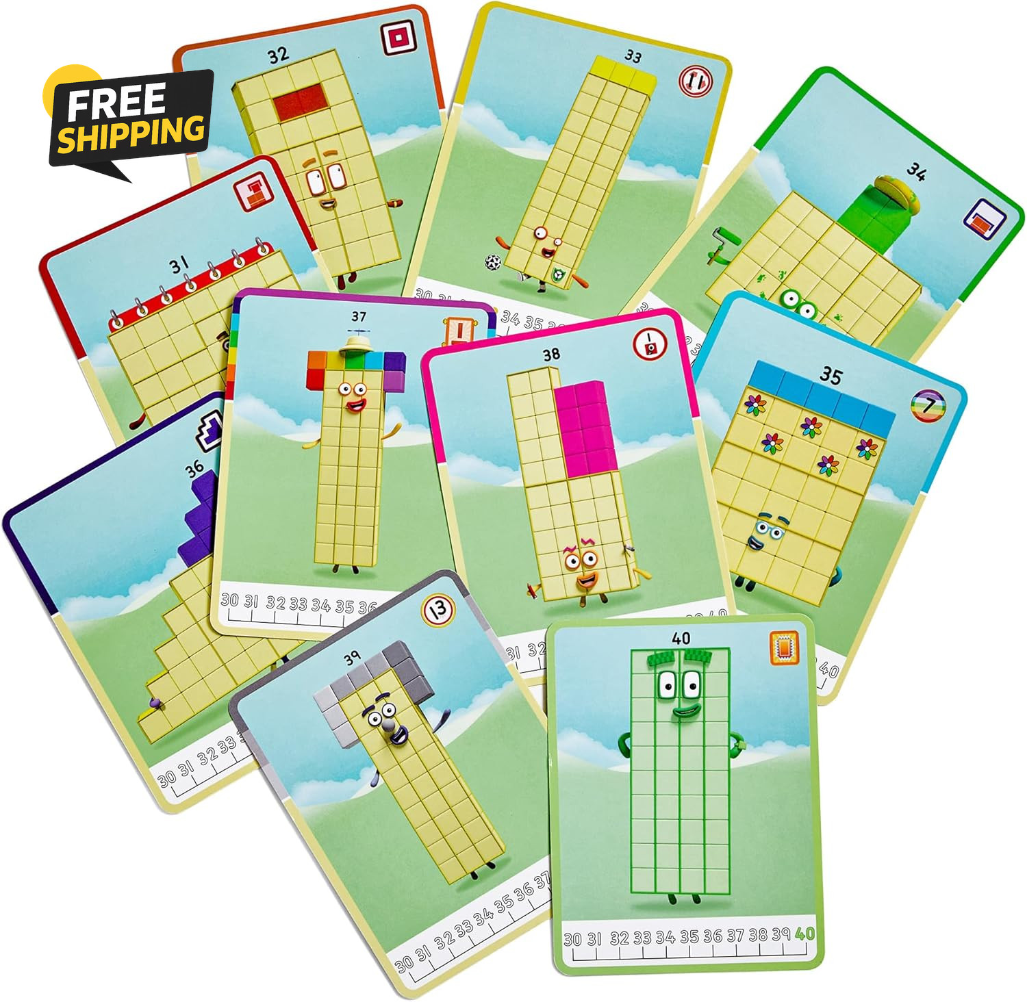 31-40 Mathlink Cubes Activity Set – Learn Numbers & Early Math Skills