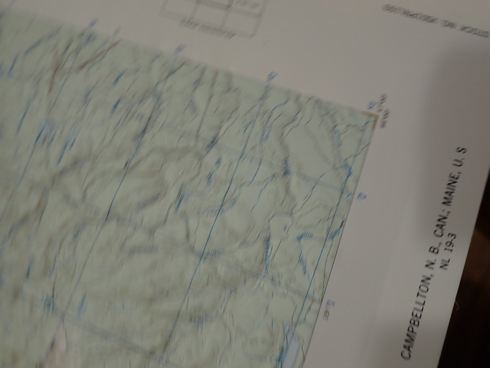 Hubbard Scientific Raised Relief Map Unframed 29″ Campbellton Maine NL 19-3