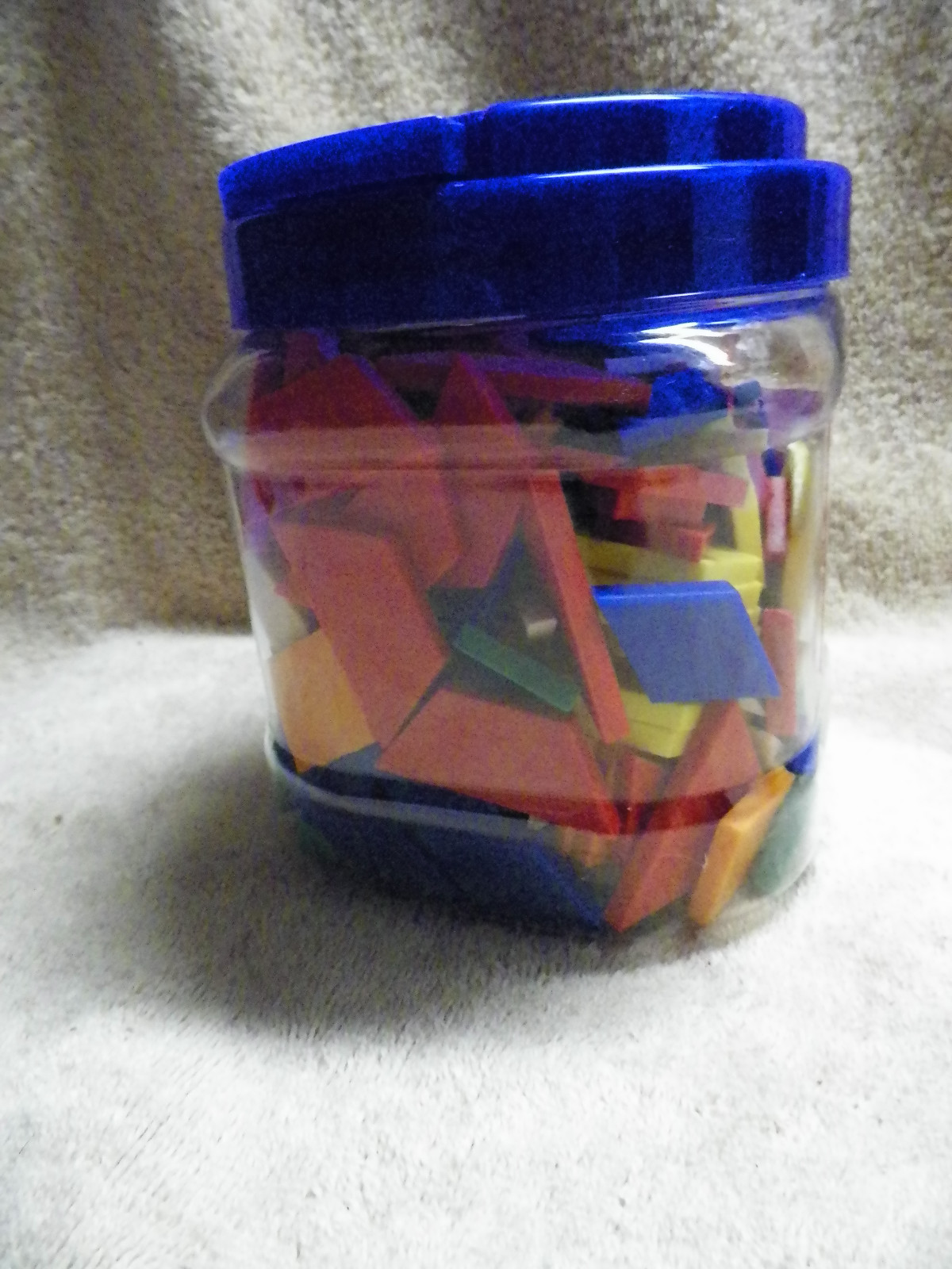 Didax 1/2 cm Plastic PATTERN BLOCKS 250 pieces 6 shapes and colors new