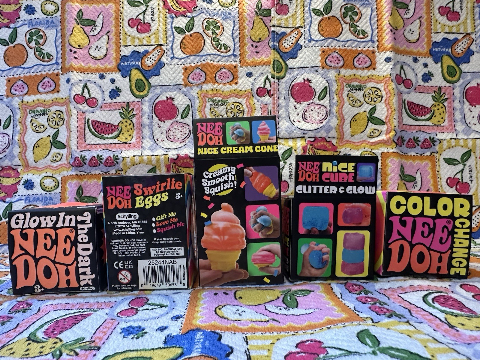 NEW❤️NeeDohs🍊Cream Cone🍦,🦋Glitter Glow🧡Glow Dark🌸Color Change+Swirlie Egg