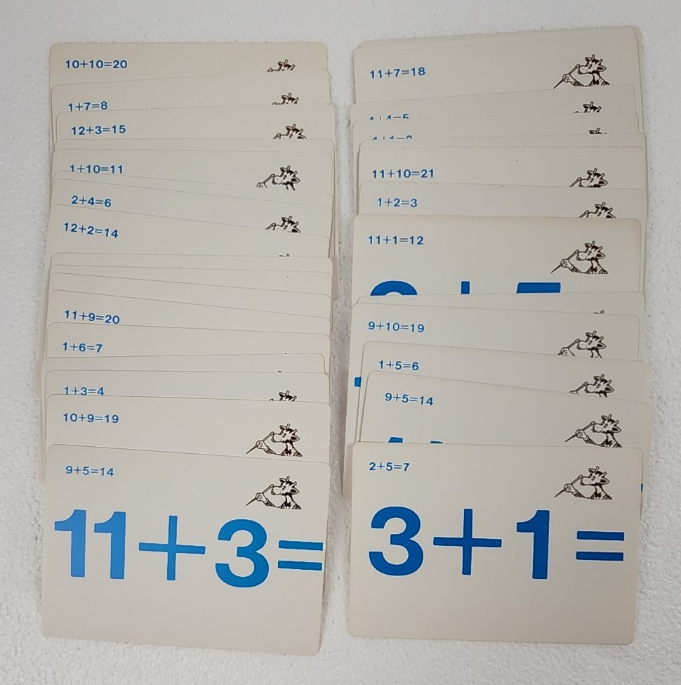 ✅ TOYS R US Geoffrey Addition Flash Cards – 1979 – Resealed!