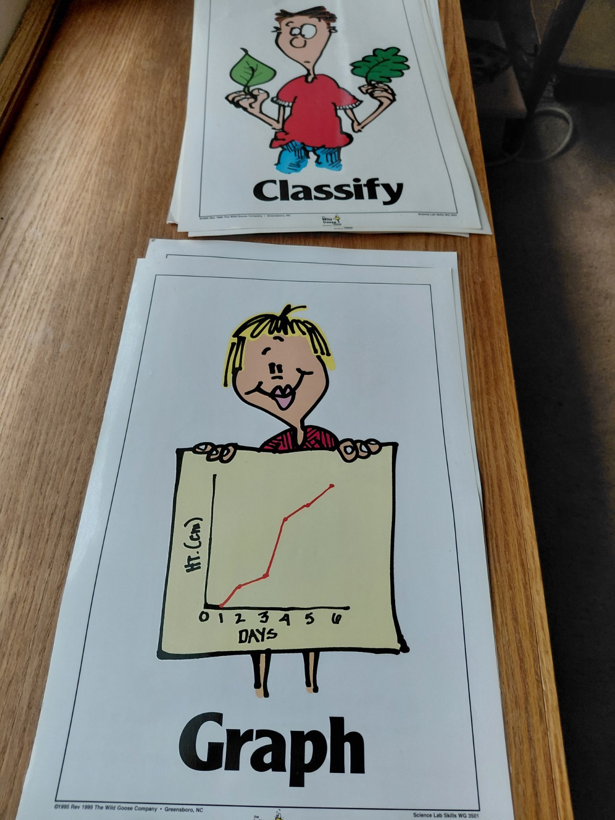 1995 Science Classroom 10 total Poster Set Used by Wild Goose Company 11 x 17