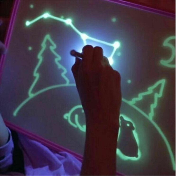 3D Magic Light Drawing Pad Educational Sketch Board Kids Toy with Glow Effects