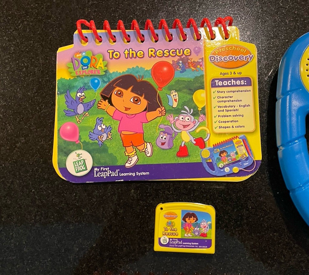 My First LeapPad Learning System + 6 Books And Cartridges Leap Frog 2001 Tested