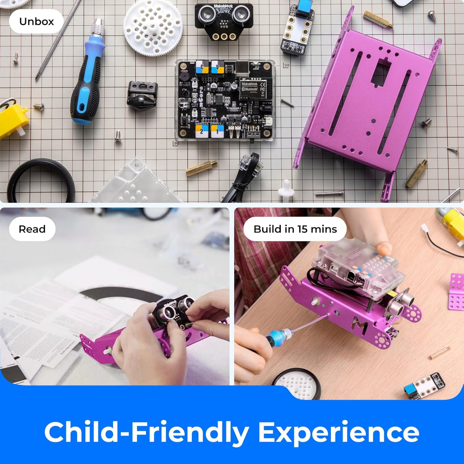 Mbot Robot Kit, STEM Projects for Kids Ages 8-12 Learn to Code with Scratch Ardu