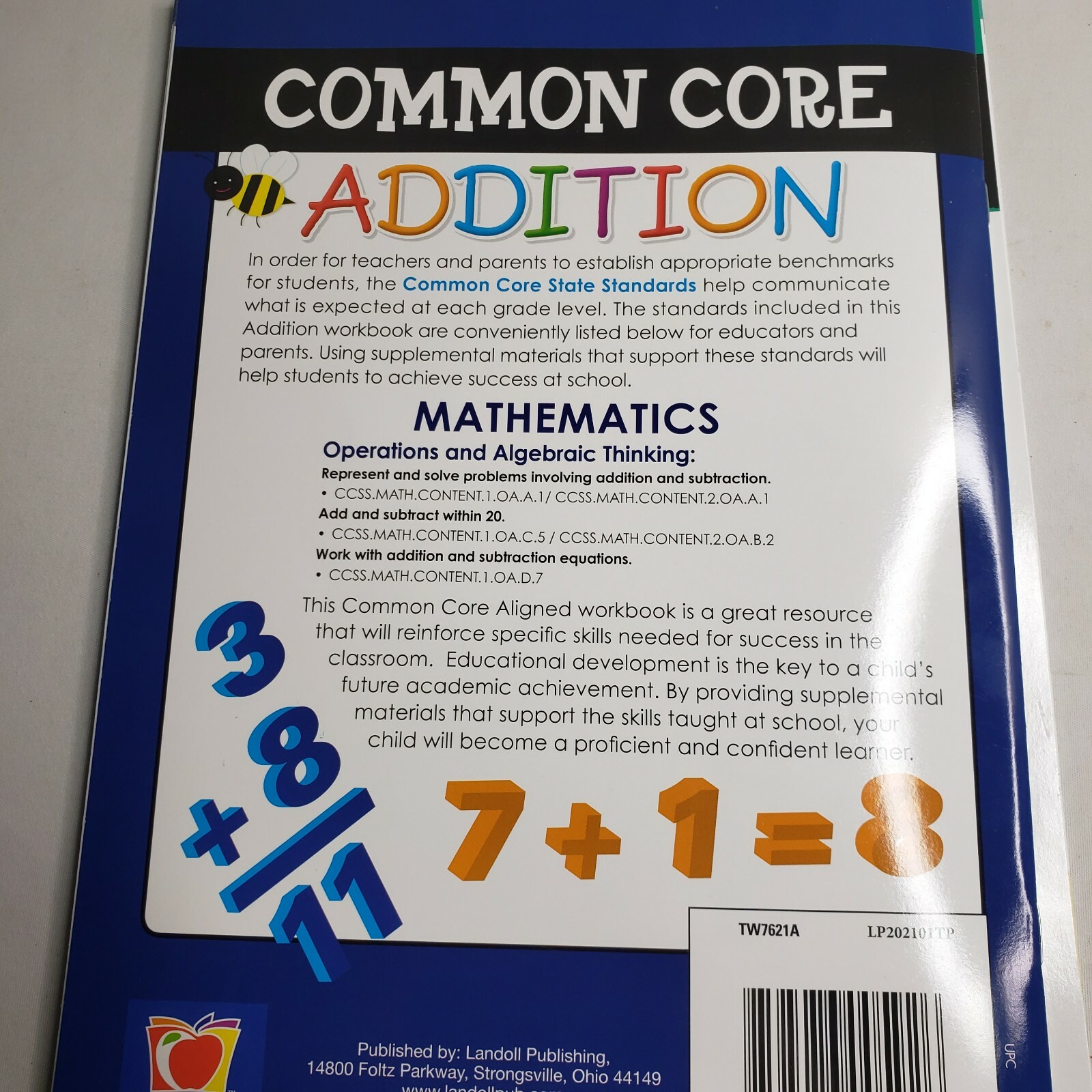 Homeschool Workbooks 1st and 2nd Grade Math Addition and Subtraction Common Core