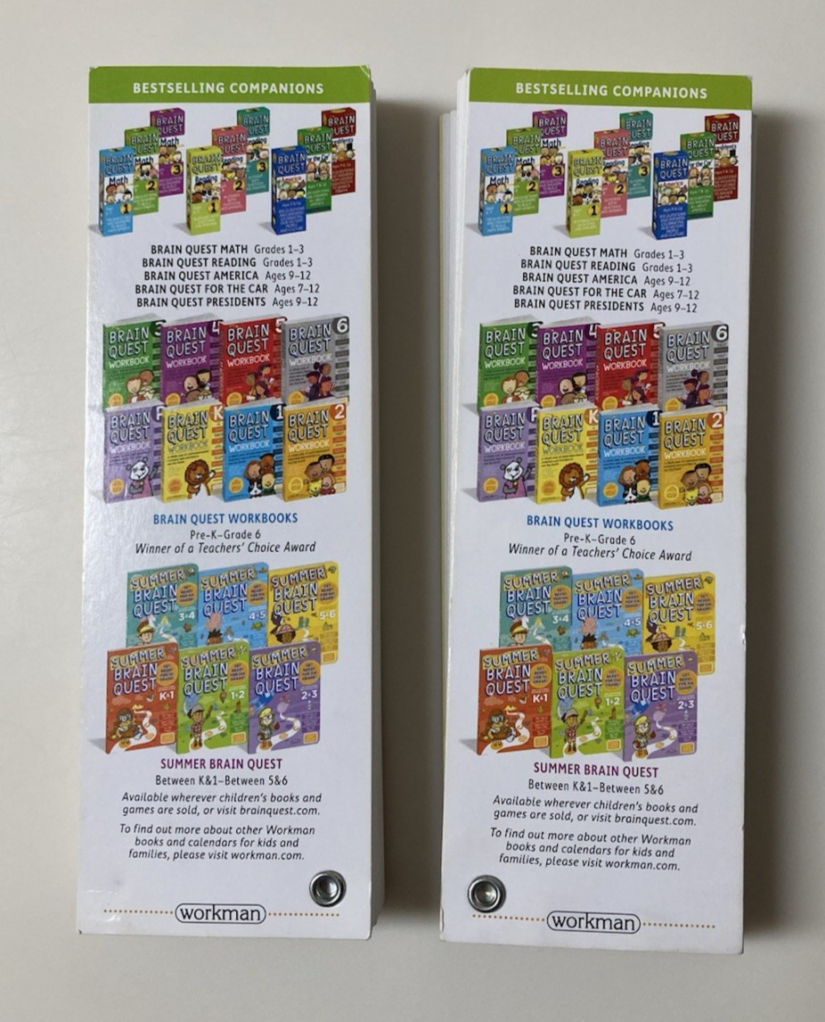 Brain Quest Grade 5 Ages 10-11 Revised 4th Edition Deck 1 & 2 2012 Workman Pub.