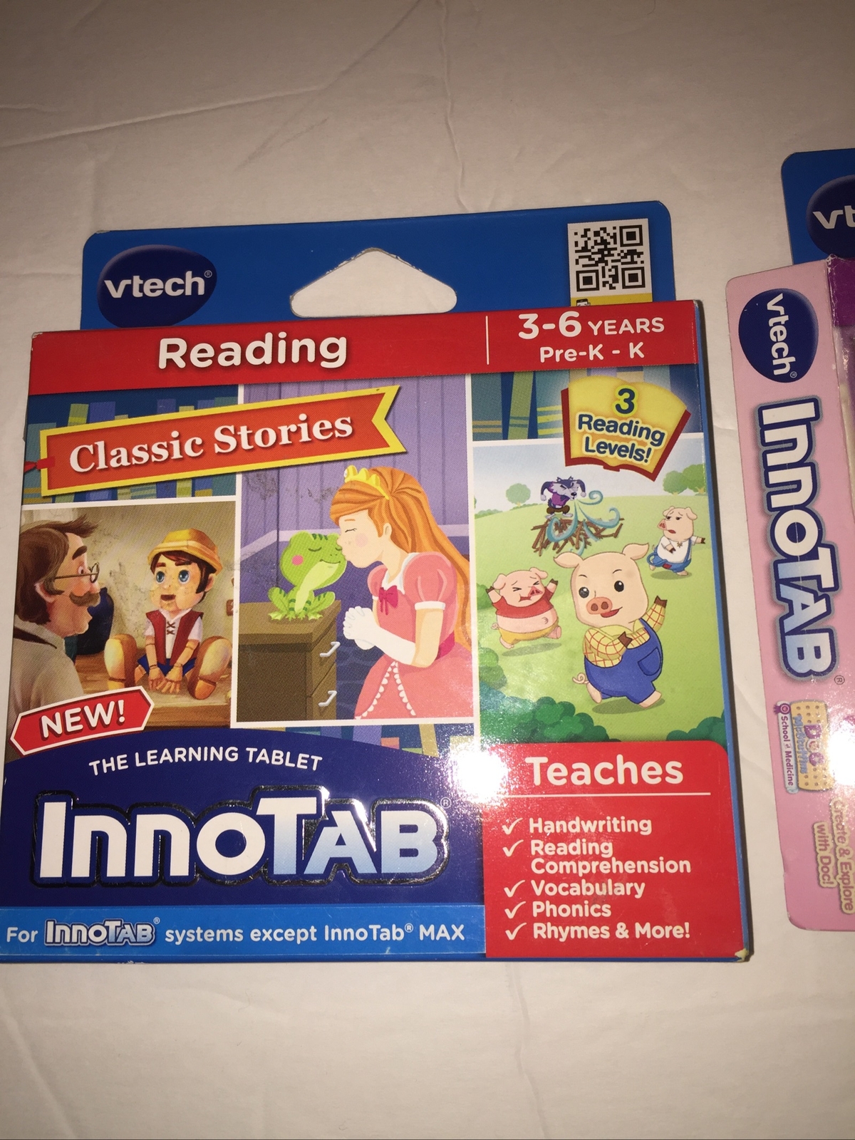 VTech Innotab Doc McStuffins 4-7 years Open Box Plus Reading Classic Sealed Lot