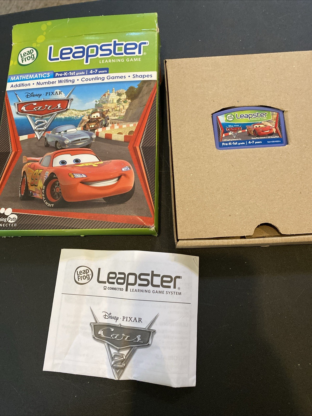 Disney Pixar Cars 2 Leapster Games Leap Frog W/box And Instructions