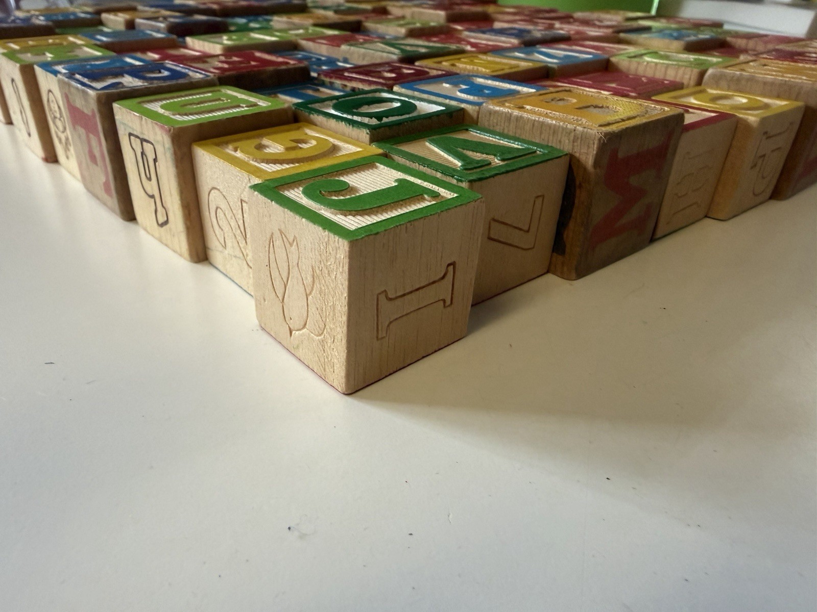 Over 100 Wood Alphabet Blocks Letters, Numbers, And Pictures