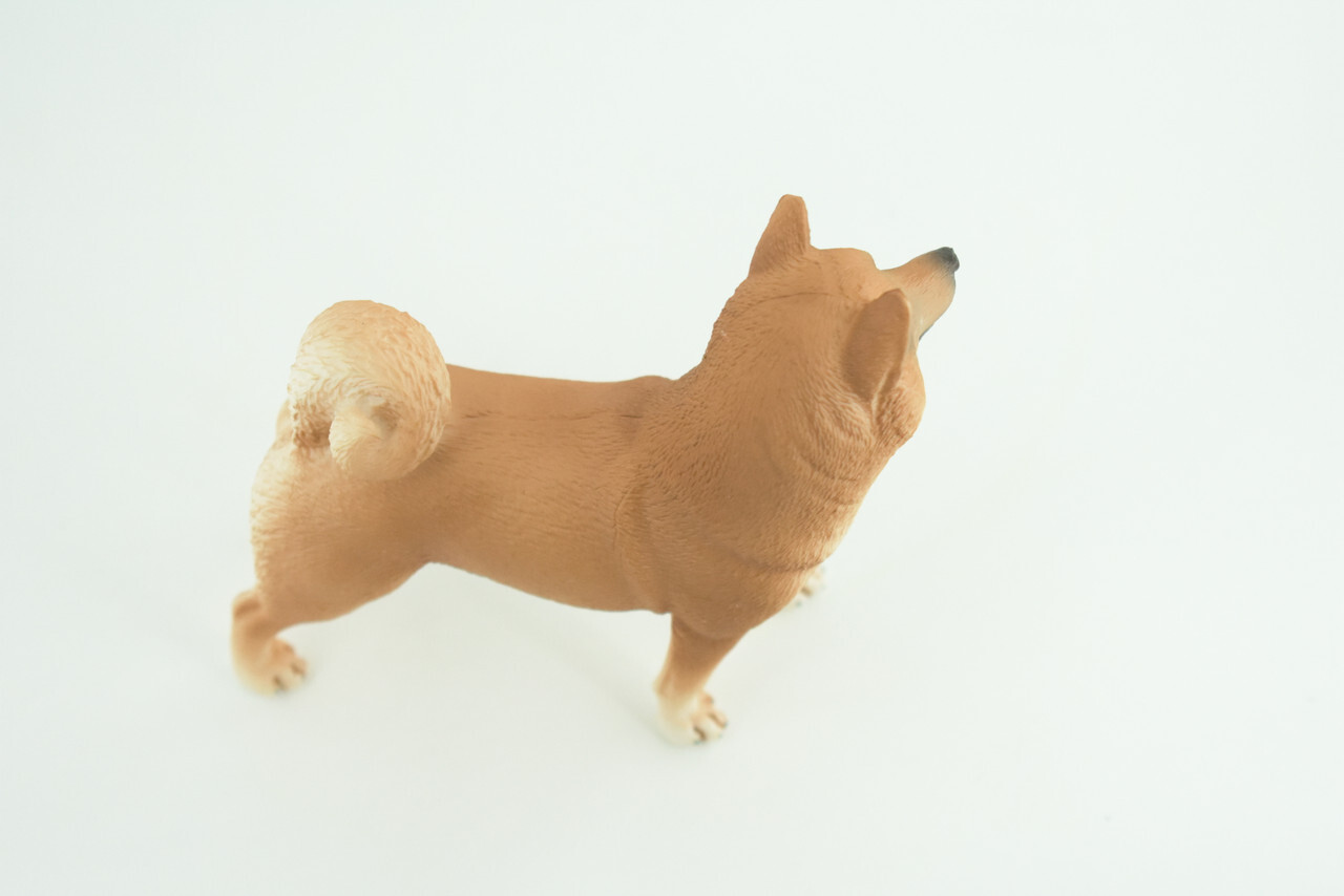 Shiba Inu Dog, Toy, Realistic Hand Painted Rubber Model, 4 Inches CH789 BB186
