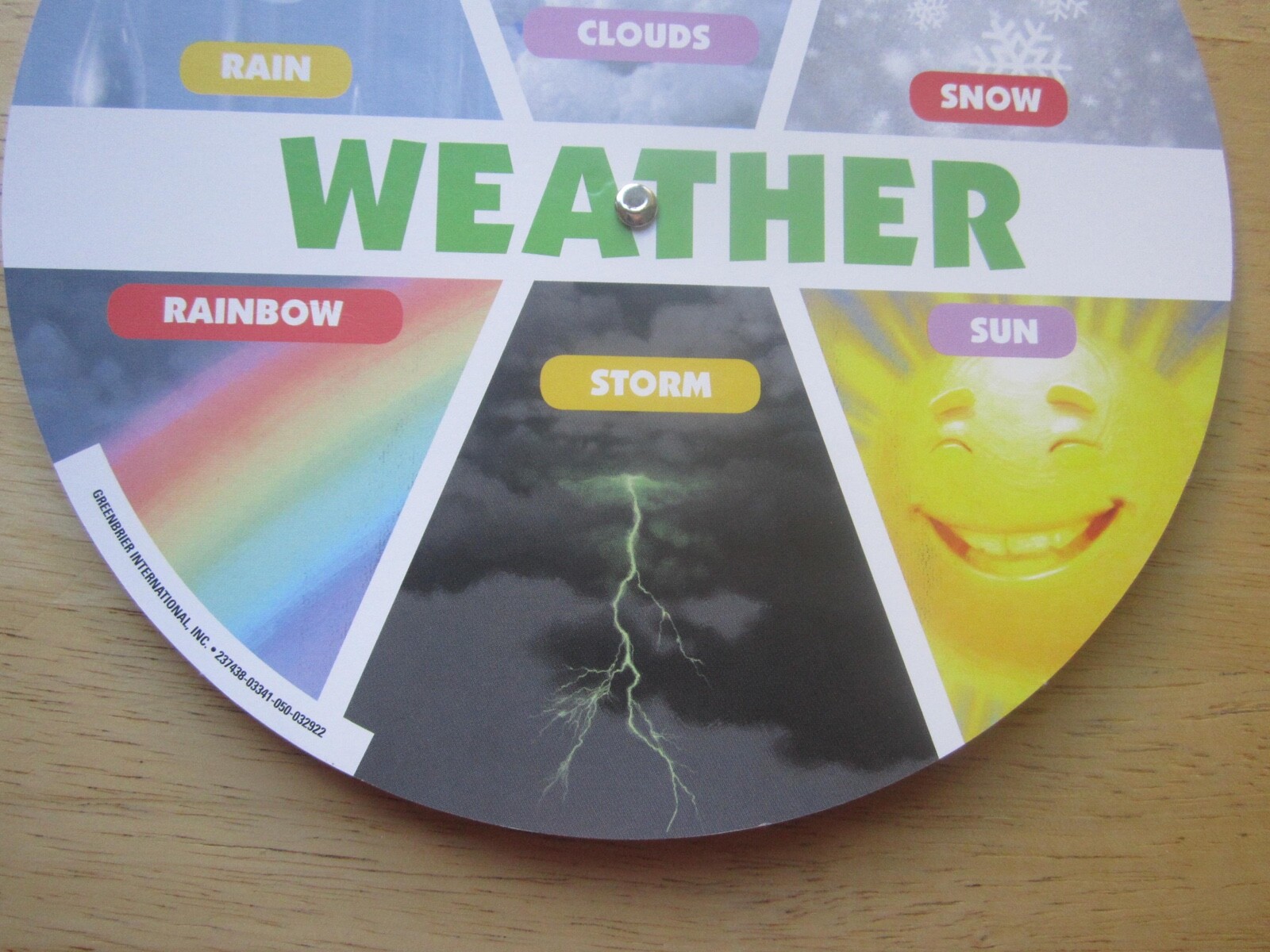 Teaching Tree Educational Spinner 8″ Guide To The Sky Cirrus Stratus Cumulus Pkg