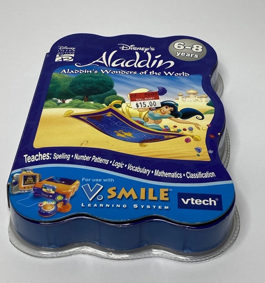 NEW Vtech Smartridge Aladdin’s Wonders of the World Cartridge V Smile Disney