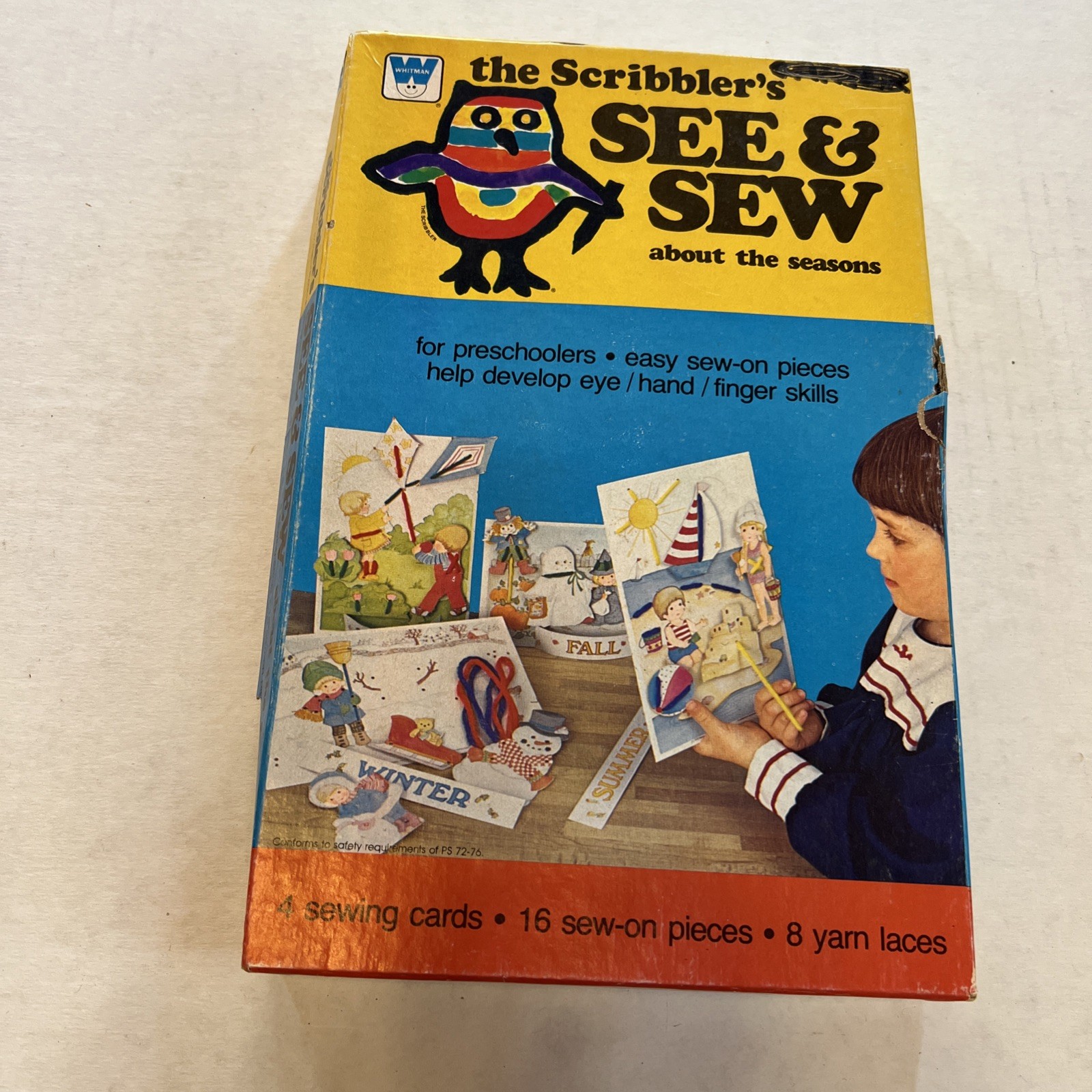 VTG 1979 The Scribbler’s See & Sew About The Seasons 16 Pieces 8 Laces