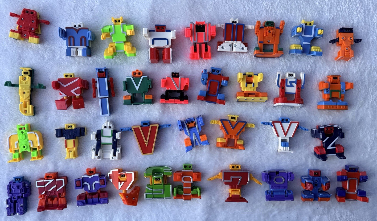 VTG Alpha-Bots Transforming magnetic Alphabet Number Toy Lot Complete ABC/123
