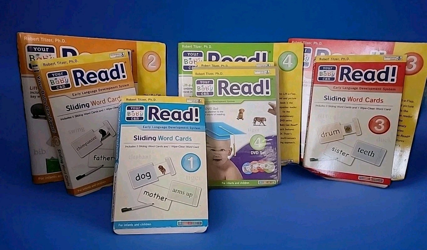 Your Baby Can Read Early Language Development System Flash Cards Book & CD Lot