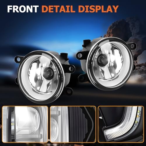 Fog Fog Lights Assembly Compatible With 2007 2008 2009 Toyota 2007-2009 CAMRY
