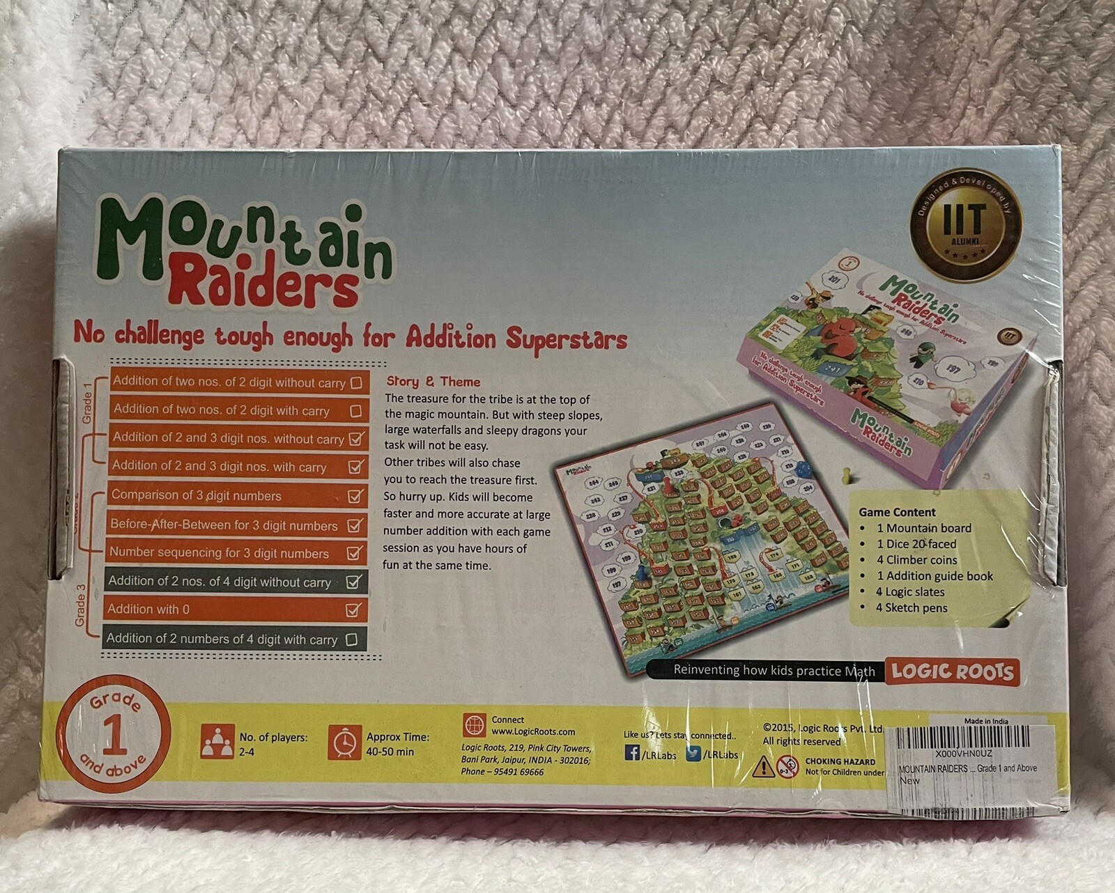 Logic Roots Mountain Raiders Addition Game – Fun Math Board Game for 7-9 Year…