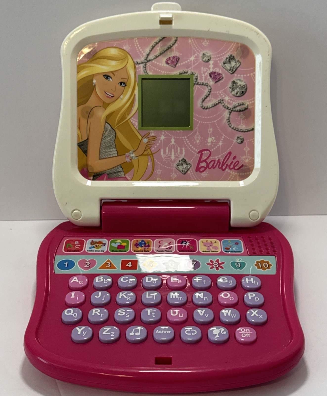 Barbie Little Learner Laptop 8 Programs Interactive Numbers & Letters – Works!