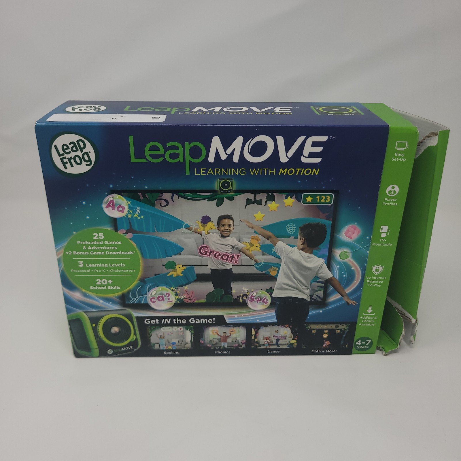 Leap Frog Leap Move Learning Console Motion Plug & Play Camera Interactive Game