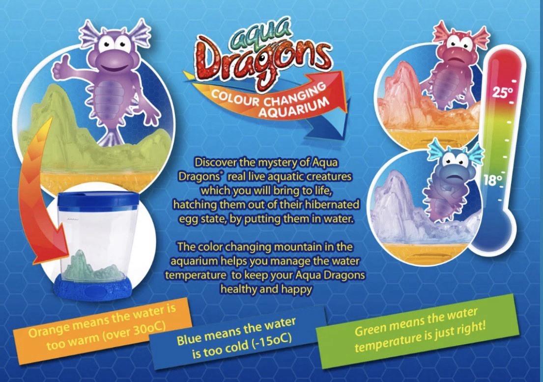 Aqua Dragons Colour Changing Aquarium Deluxe with LED Lights Ages 6+ RARE