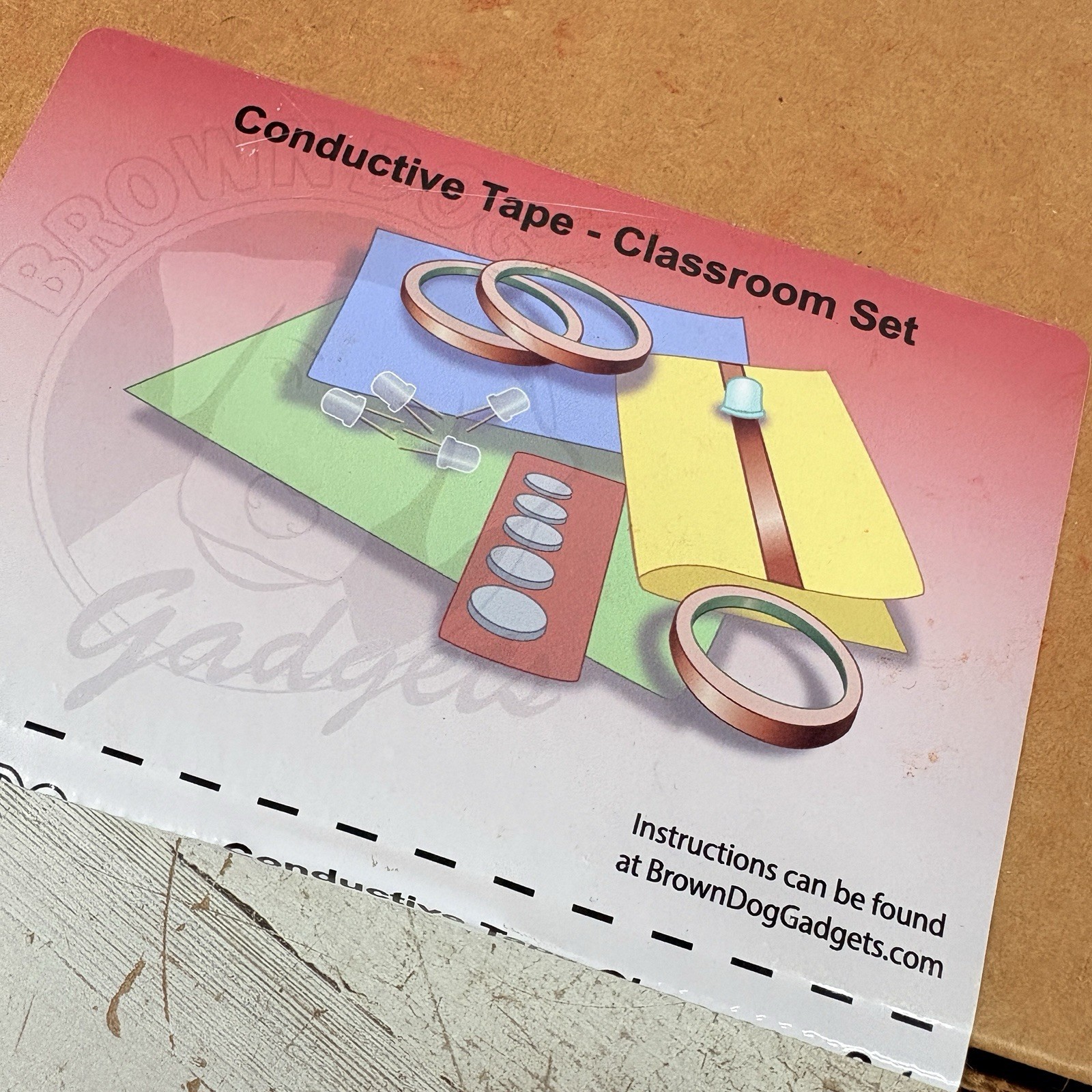 Brown Dog Gadgets Conductive Tape Jumbo LED Lights Classroom Set Kit AC00