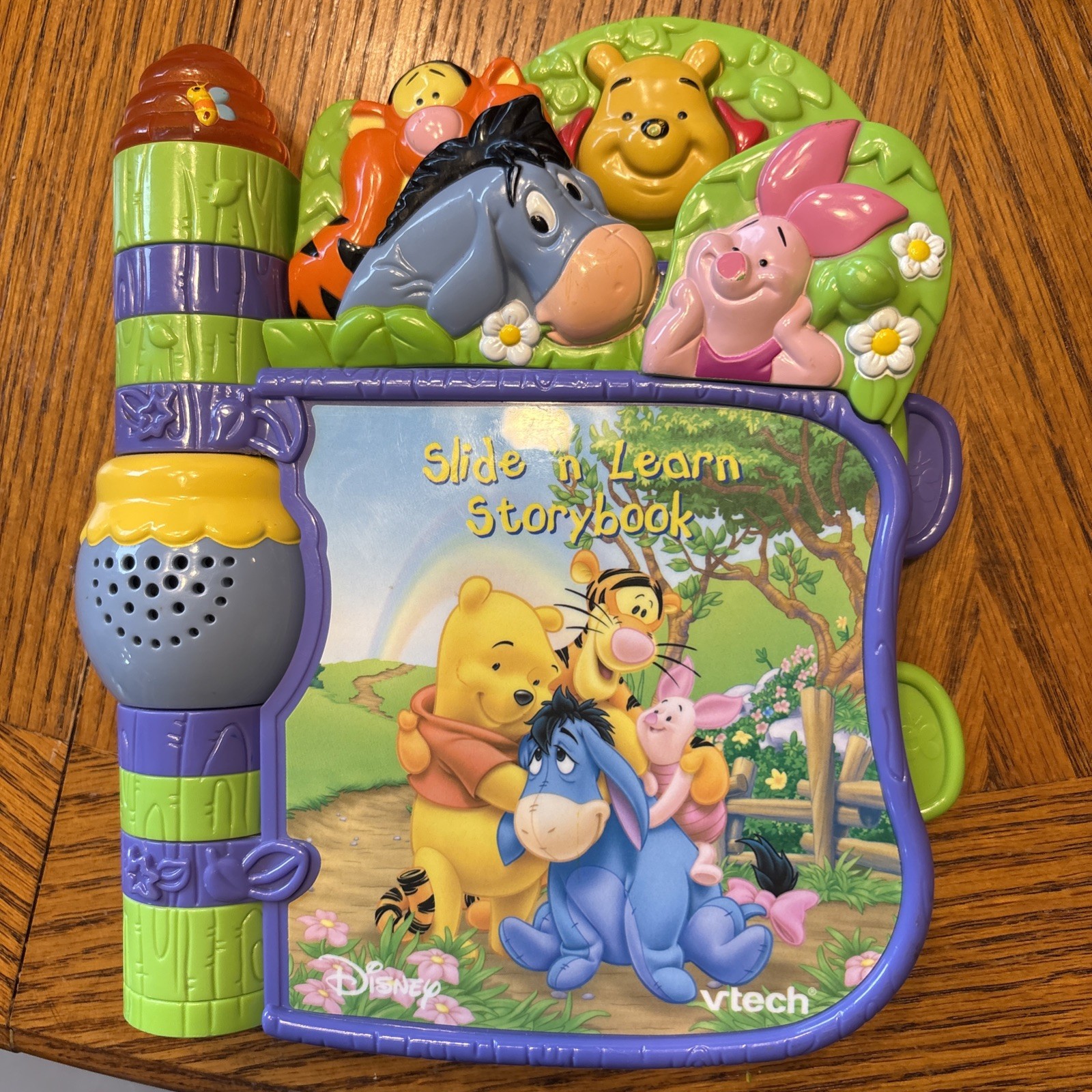 VTech Disney Winnie The Pooh Slide N Learn Storybook Electronic TESTED & WORKS!!
