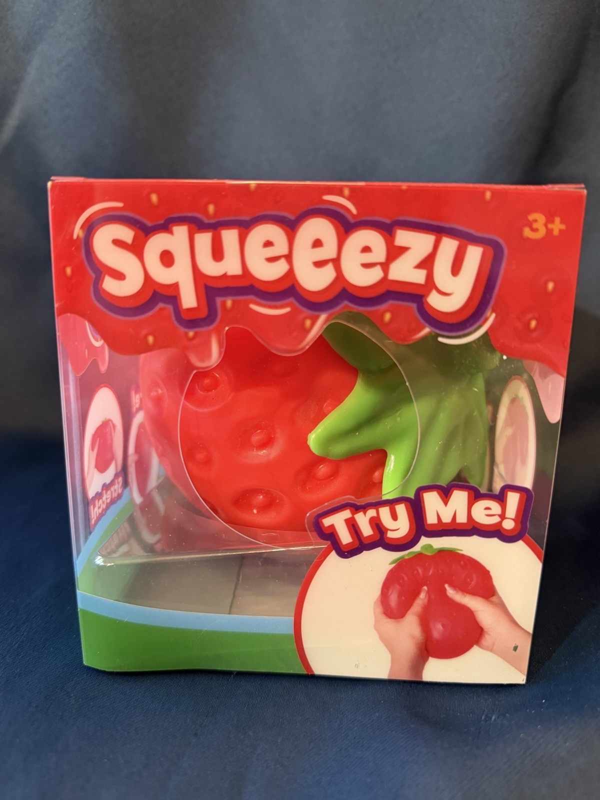 Sunny Days Toymendous! Big Squeeezy Strawberry Stretch Squishy Toy Poke/Stretch