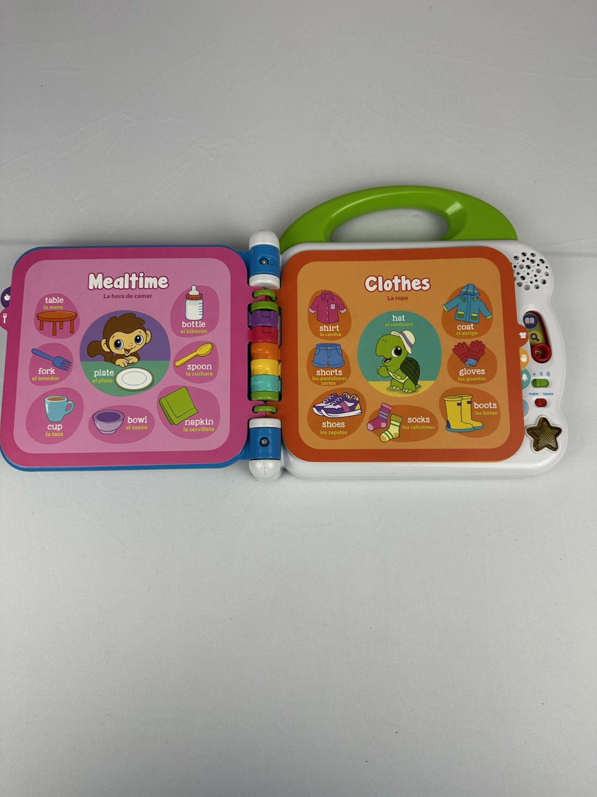 LeapFrog Learning Friends 100 Words Book, Spanish + English – Tested & Working
