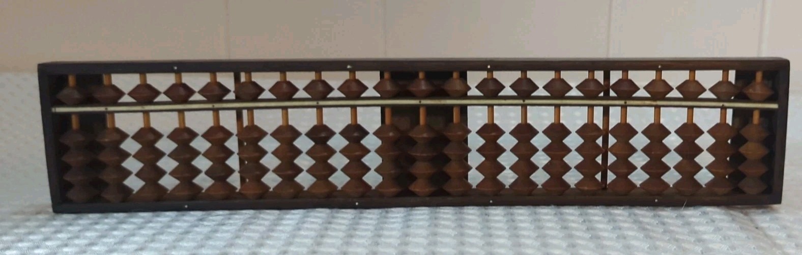 Japanese Soroban Wooden Abacus 21 Rod 105 Bead 12″ Calculator 1960s VTG