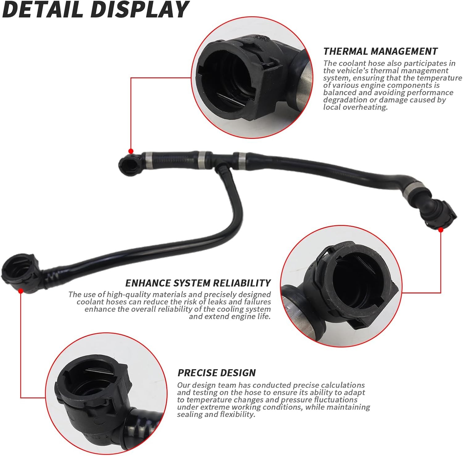 17128616914 Cooling System Coolant Hose 2010-2023 For BMW 1 2 3 4 Series 120I