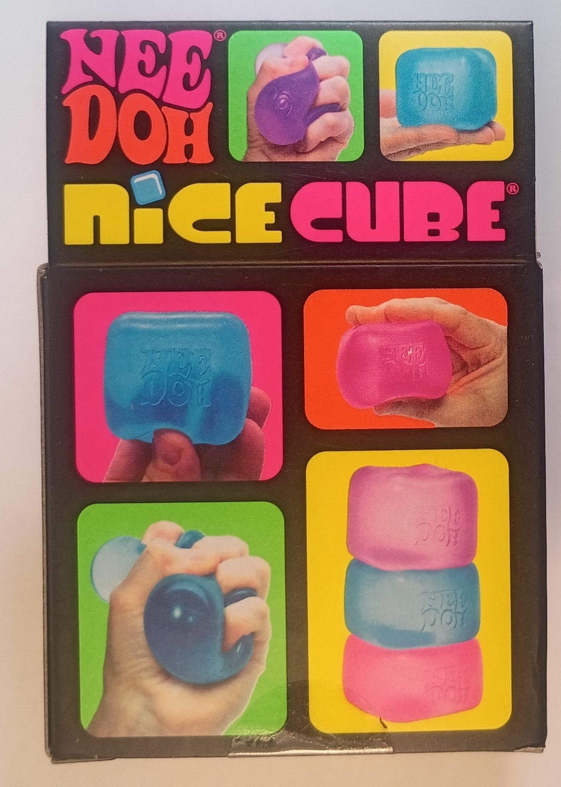 Nee Doh Needoh Nice Ice Cube Super Solid Squish Squishy Fidget Toy Pink In Pack