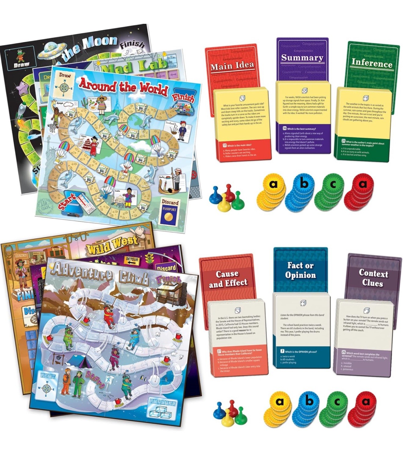 Really Good Stuff Reading Comprehension Game Trio: Main Idea, Summary and Inf…