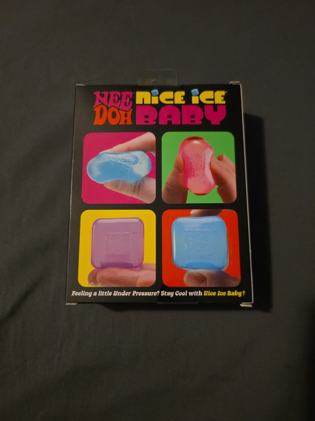 NeeDoh Nice Ice Baby 4 pack, Set of Four Nee Doh Mini Nice Cube Pink Blue Purple