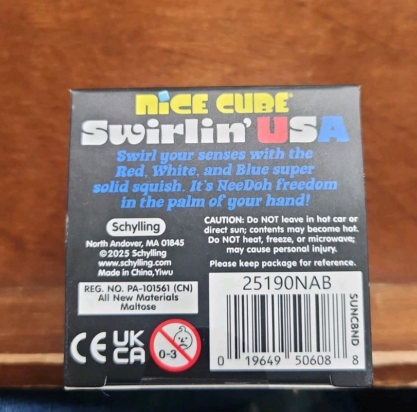 Needoh Nice Cube Swirlin USA Sealed Brand New in Box Nee Doh