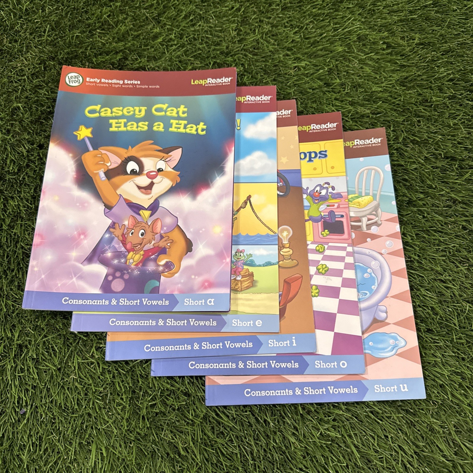 10 LeapFrog LeapReader books — TWO EARLY READING VOWEL SETS | Updated Edition
