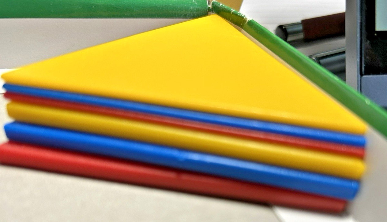 ETA Cuisenaire Attribute Blocks Set of 60 Learning Homeschool Geometry Shapes