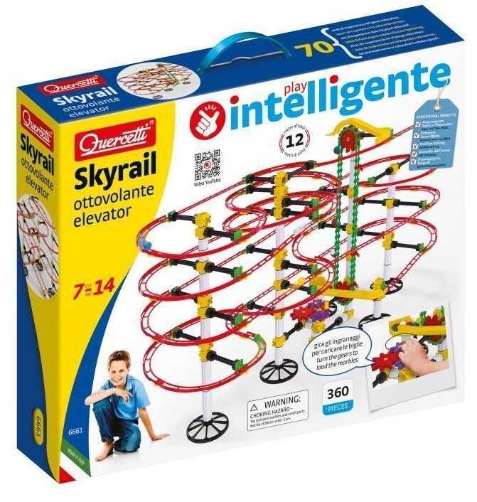 Quercetti 6661 Kids Children SKYRAIL OTTOVOLANTE Marble Run Elevator 12m Track