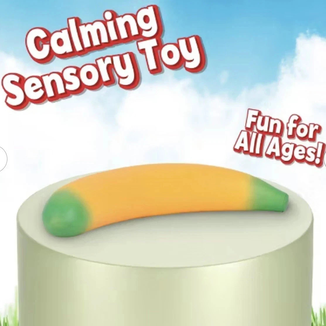 Squeeezy Sunny Days Squishy Banana Large Stress Relief Toy viral BRAND NEW