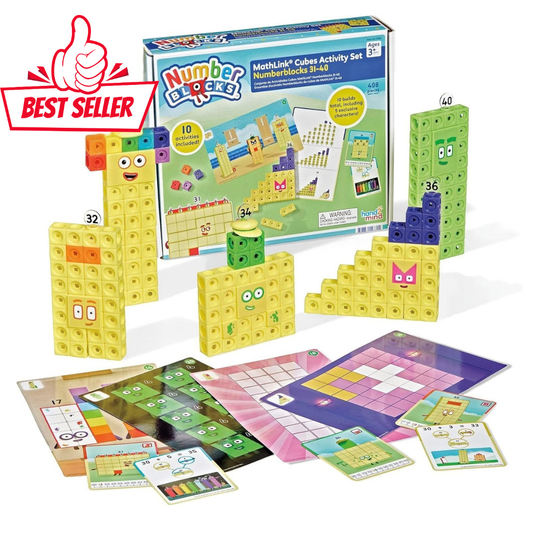 Share 31-40 Mathlink Cubes Activity Set – Learn Numbers & Early Math Skills