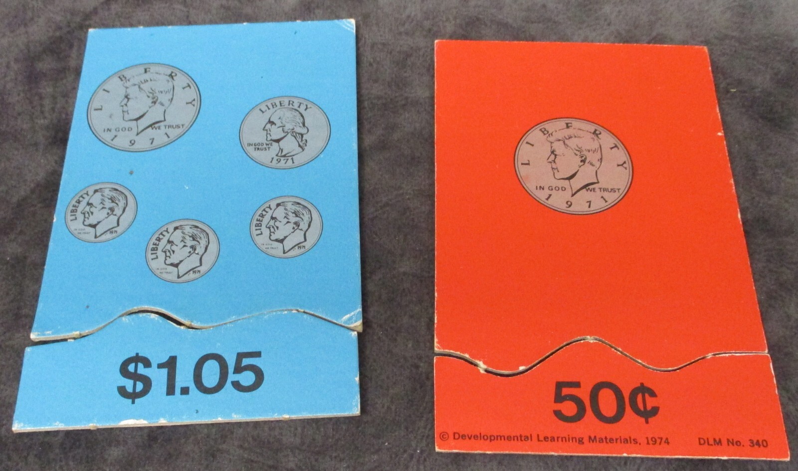 1970s Vintage DLM Developmental Learning Materials Coin Puzzles Home Schooling