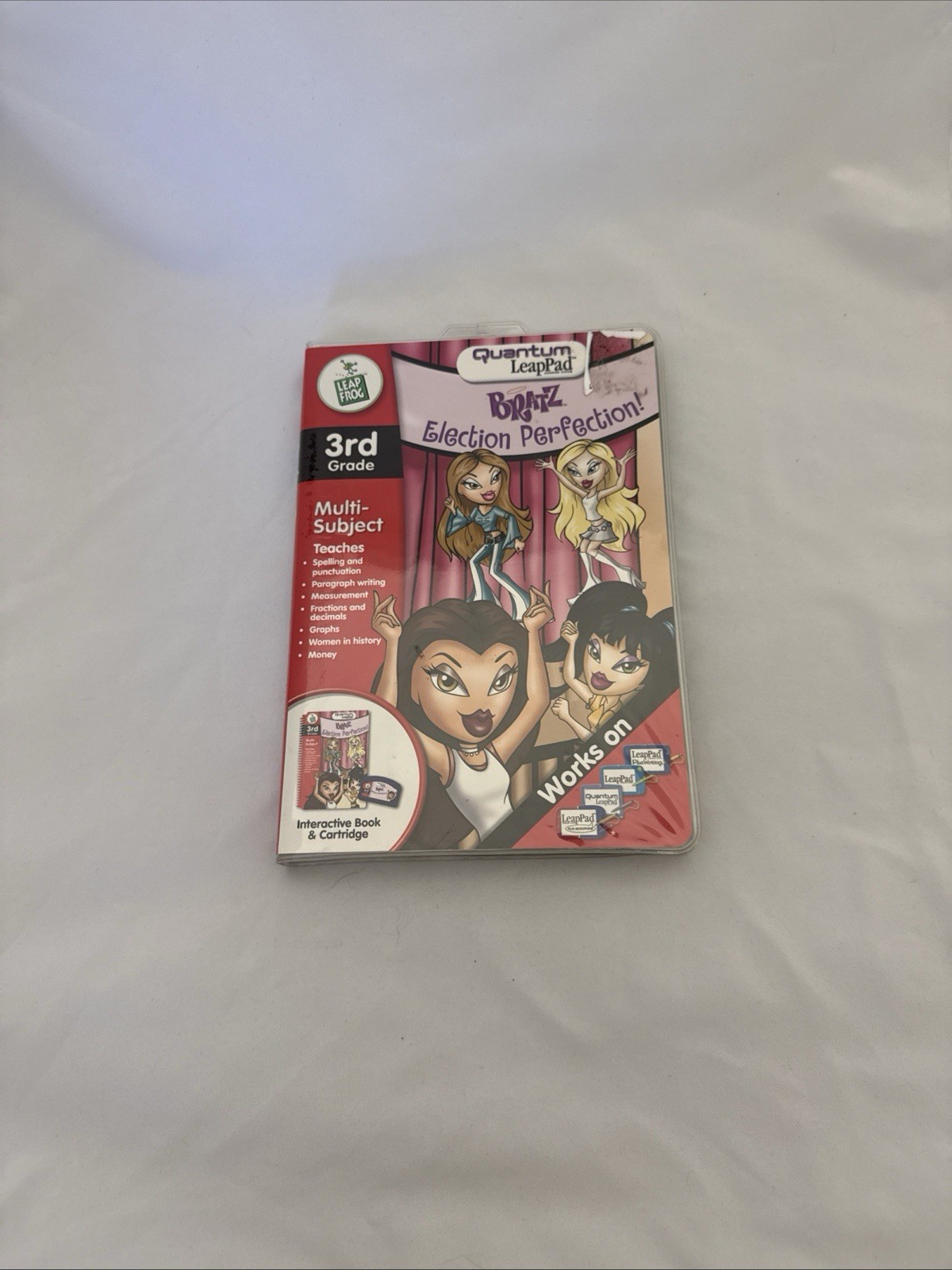 Leap Frog LeapPad SHREK 2 & Bratz Book & Cartridge 2nd 3rd Grade Lot of 2