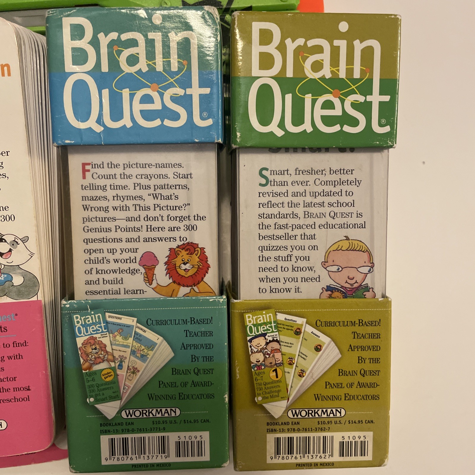 Brain Quest Lot Kids Learning Cards Ages 3–7 Threes Preschool Kindergarten 1st