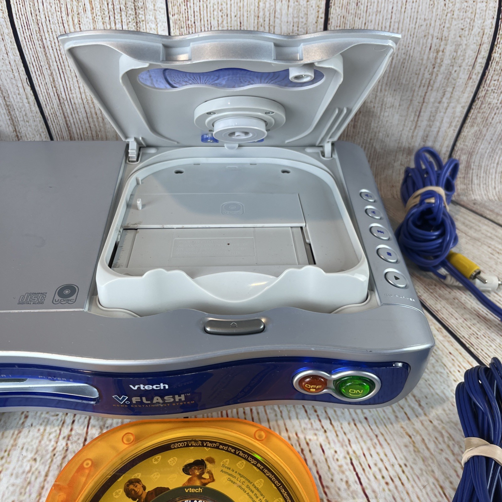 VTech V Flash Educational Console Bundle Controller Cables Shrek The Third Game