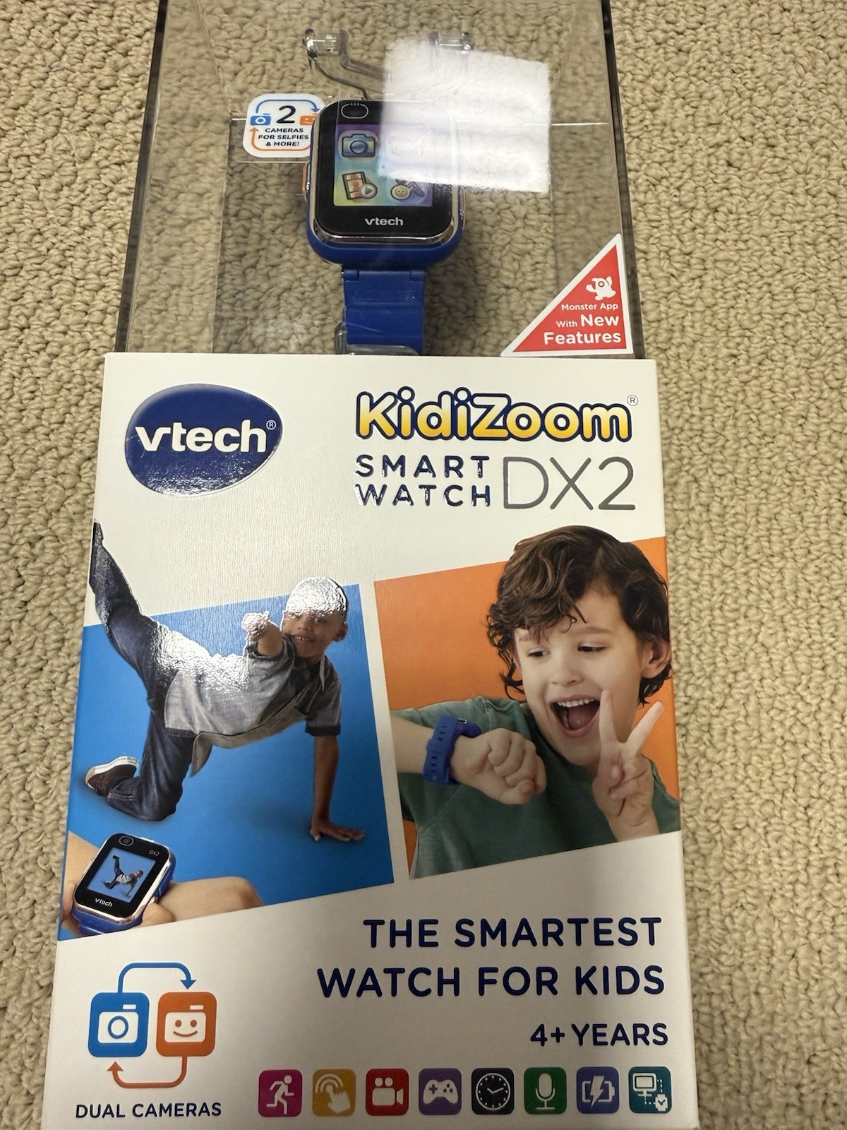 VTech Kidizoom DX2 Blue Smart Watch Interactive Game System, Blue, New Sealed