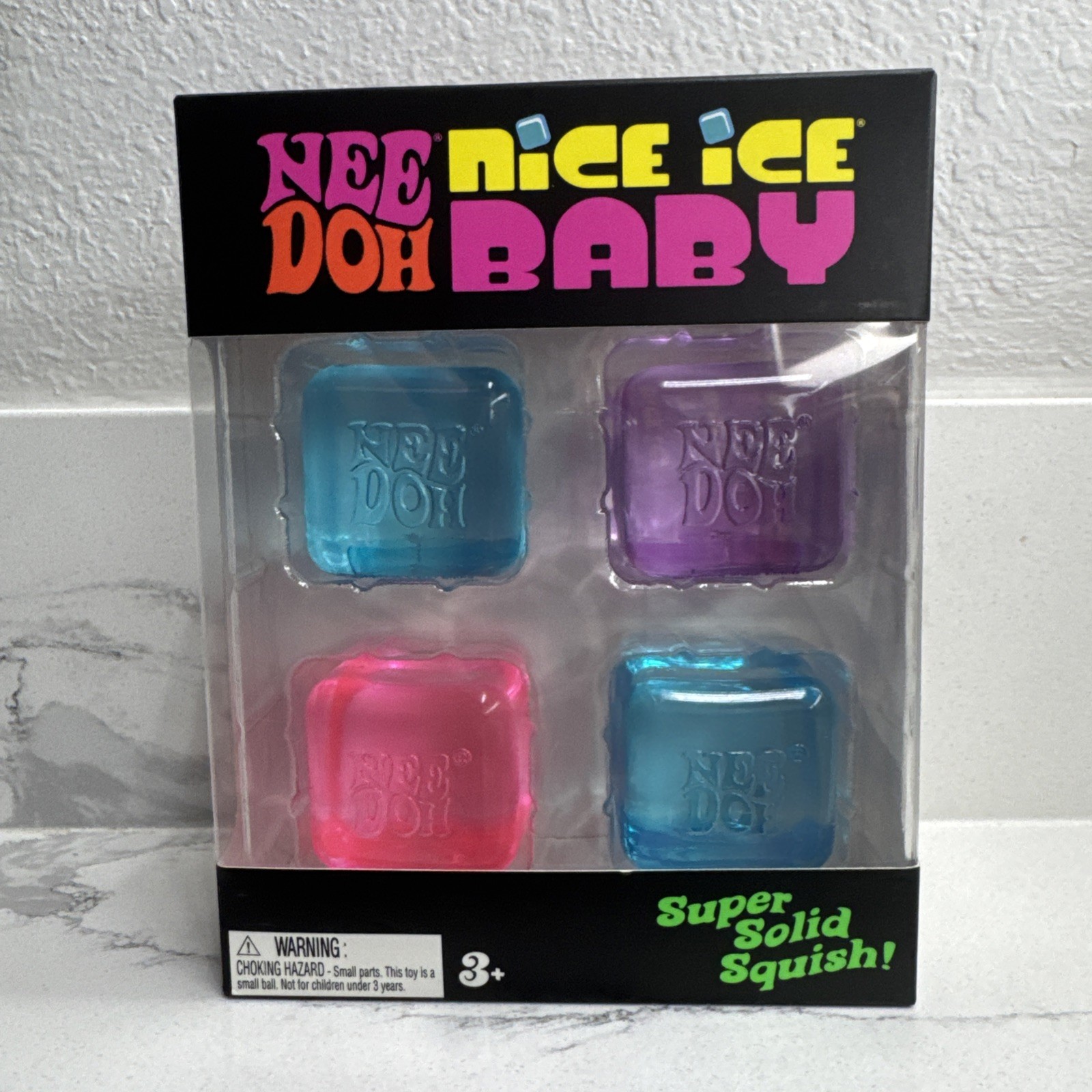NeeDoh ‘Nice Ice Baby’ (4 Pack) Mini Squishy Stress Cubes