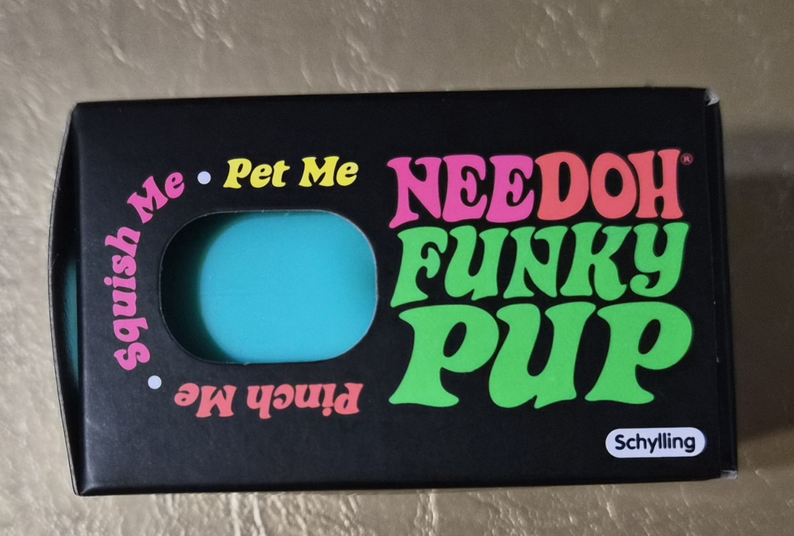 NEEDOH FUNKY PUP TEAL COLOR SQUISH TOY AGES 3 AND UP NIB